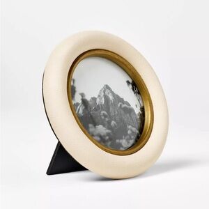 Studio McGee 4x4 Shagreen Wrapped Single Image Frame Cream